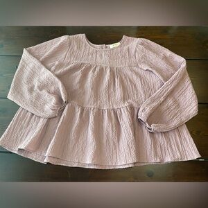 A Beautiful Soul Rose Gold Tiered Blouse No Size See Measurements Looks XL-XXL